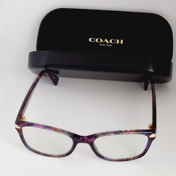 Coach 5288 Eyeglasses Women's Confetti Purple/Violet Full Rim Prescription - Picture 1 of 14